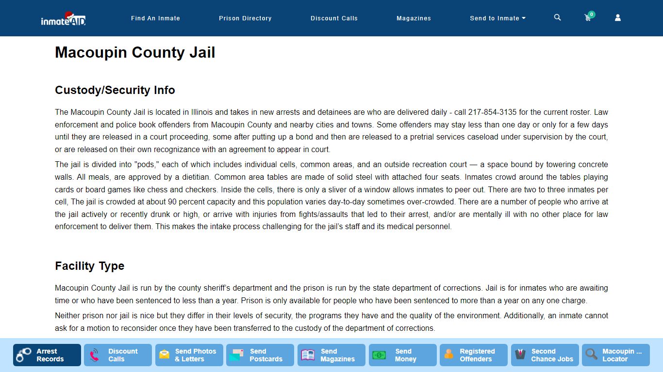 Macoupin County Jail - InmateAid